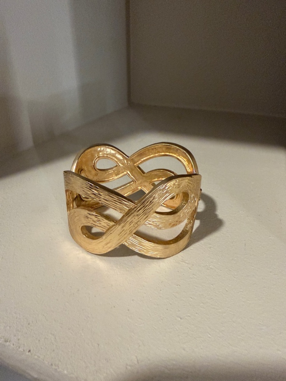 Lilly Pulitzer Gold Tone Openwork Infinity Cuff Bracelet
